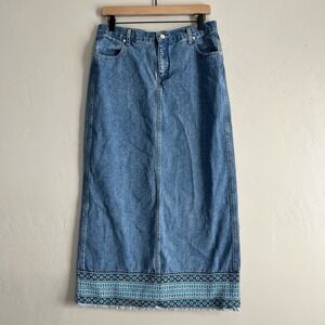 90's Delia's Catalog "Iroquois Skirt" By Tractor Denim Maxi 11/12 Delias '99